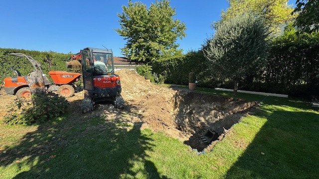 Terrassement et excavation du terrain- Chantier construction Genève