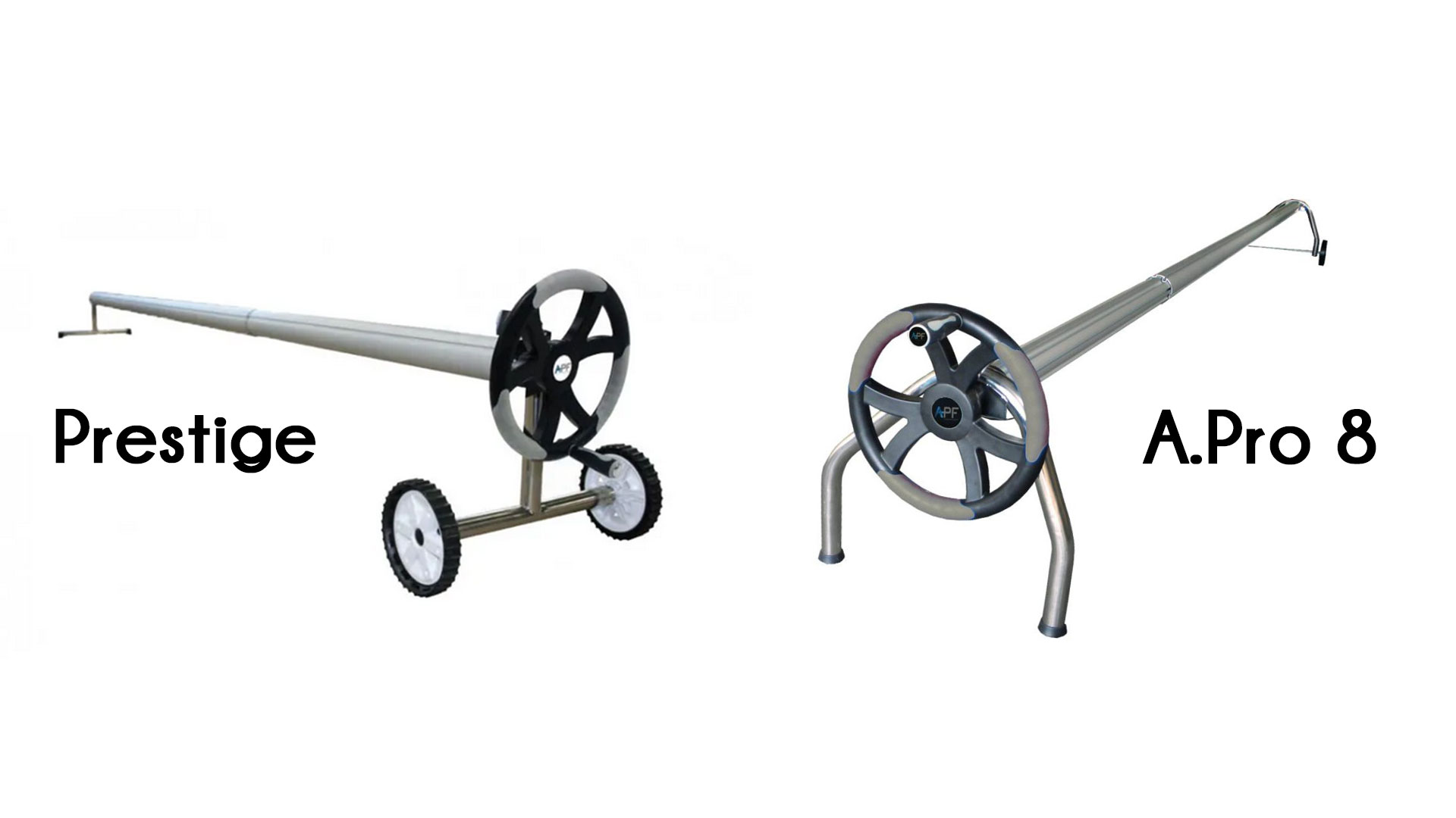 Enrouleur-Prestige-et-A.Pro8-inox-avec-bâche-à-bulles-pour-piscine Enrouleur Prestige et A.Pro8 inox avec bâche à bulles pour piscine