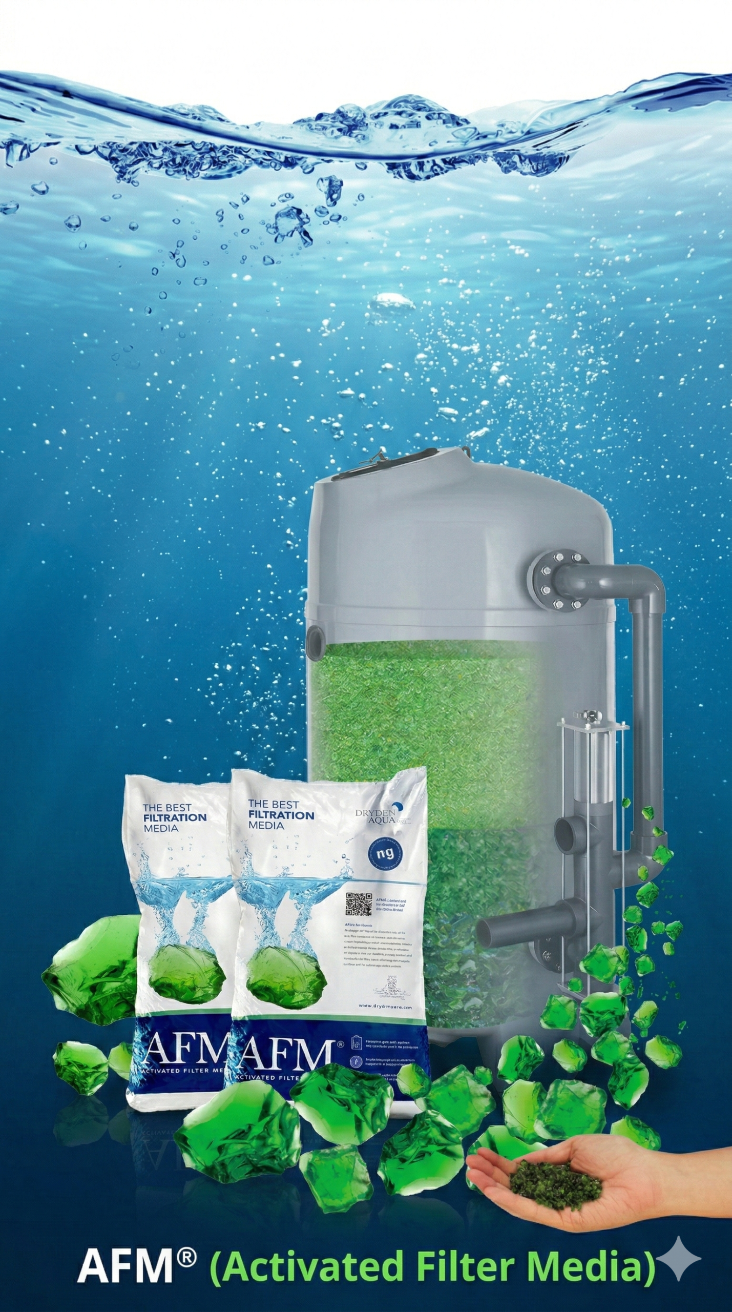 Media filtrant AFM dans filtre à sable par Astro Piscines en Suisse