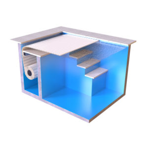 Volet automatique entrée plage piscine Beach Line AquaTop